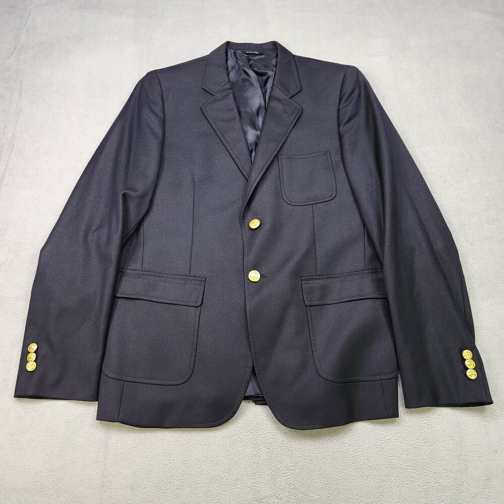 Brooks Brothers Fleece Loro Piana Capolavoro Blazer Jacket Navy Boy's Size 20